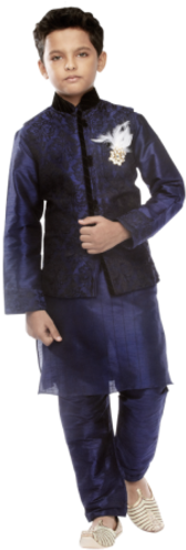 Kids Kurta Pyjama - Child (334x500), Png Download