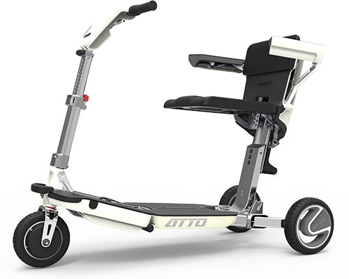 Atto Scooter Folding Travel Mobility Lithium Powered (500x400), Png Download