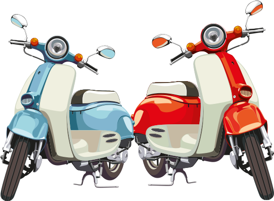 ﻿bike Insurance Online Plans - Old Fashioned Scooter (696x431), Png Download