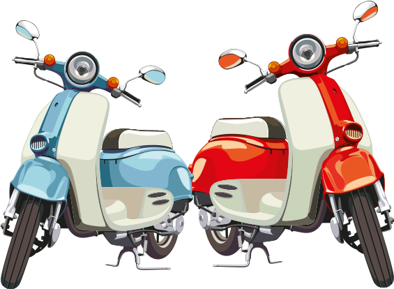 bike Insurance Online Plans - Old Fashioned Scooter (696x431), Png Download