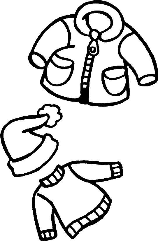 Dresses Drawing Children's - Drawing Of Winter Clothes (599x880), Png Download