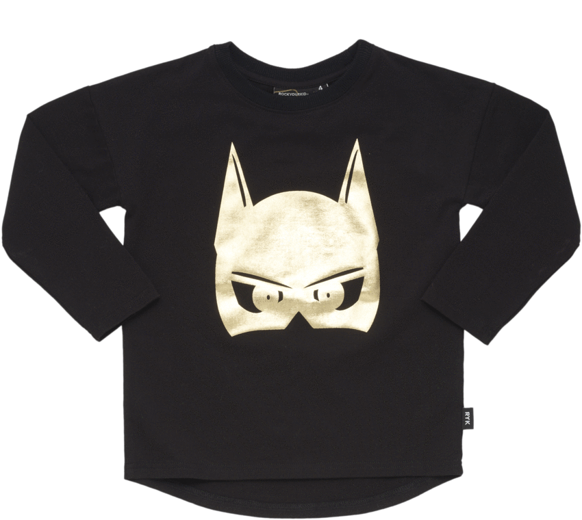Metallic Batman Long Sleeve Tshirt - T-shirt (900x900), Png Download