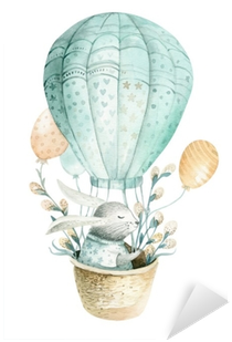 Cute Baby Rabbit Animal, Forest Illustration For Children - Watercolor Bunny (400x400), Png Download