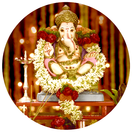 Ganpati Bappa Morya Win Gift Voucher Big Bazaar - Ganpati Bappa Images 2018 (447x447), Png Download