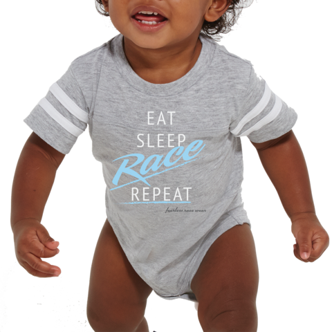 Eat, Sleep, Race, Repeat Infant Onesies And Ts - Infant Bodysuit (480x480), Png Download