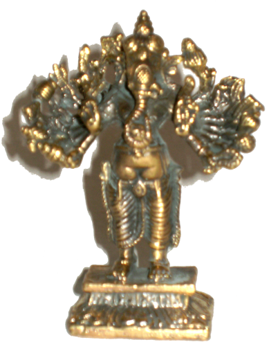 Vira Ganapathi - Bronze Sculpture (396x500), Png Download