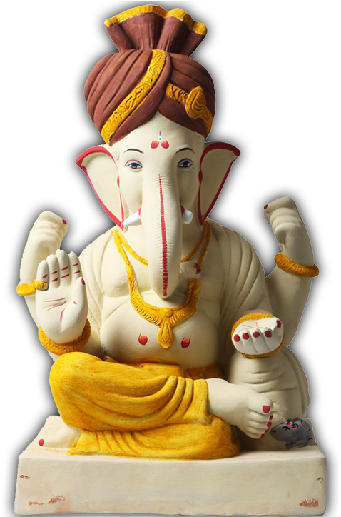 Ecoganesh500shadow My Eco Ganesh - Eco Friendly Ganesha (500x723), Png Download