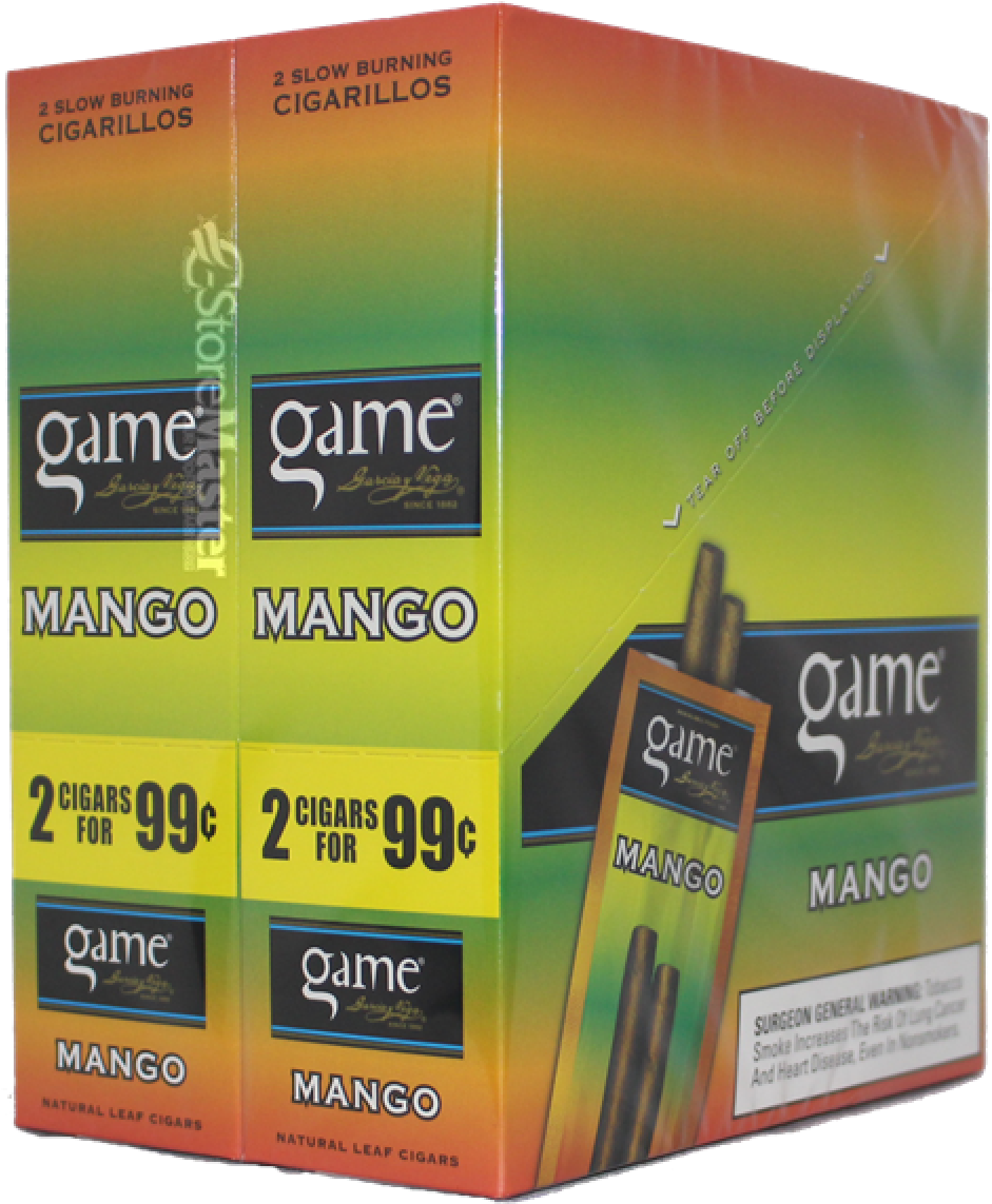 Game Cig 2/99 Mango - Game Cigarillos, Slow Burning, Mango - 30 Pouches (1200x1200), Png Download
