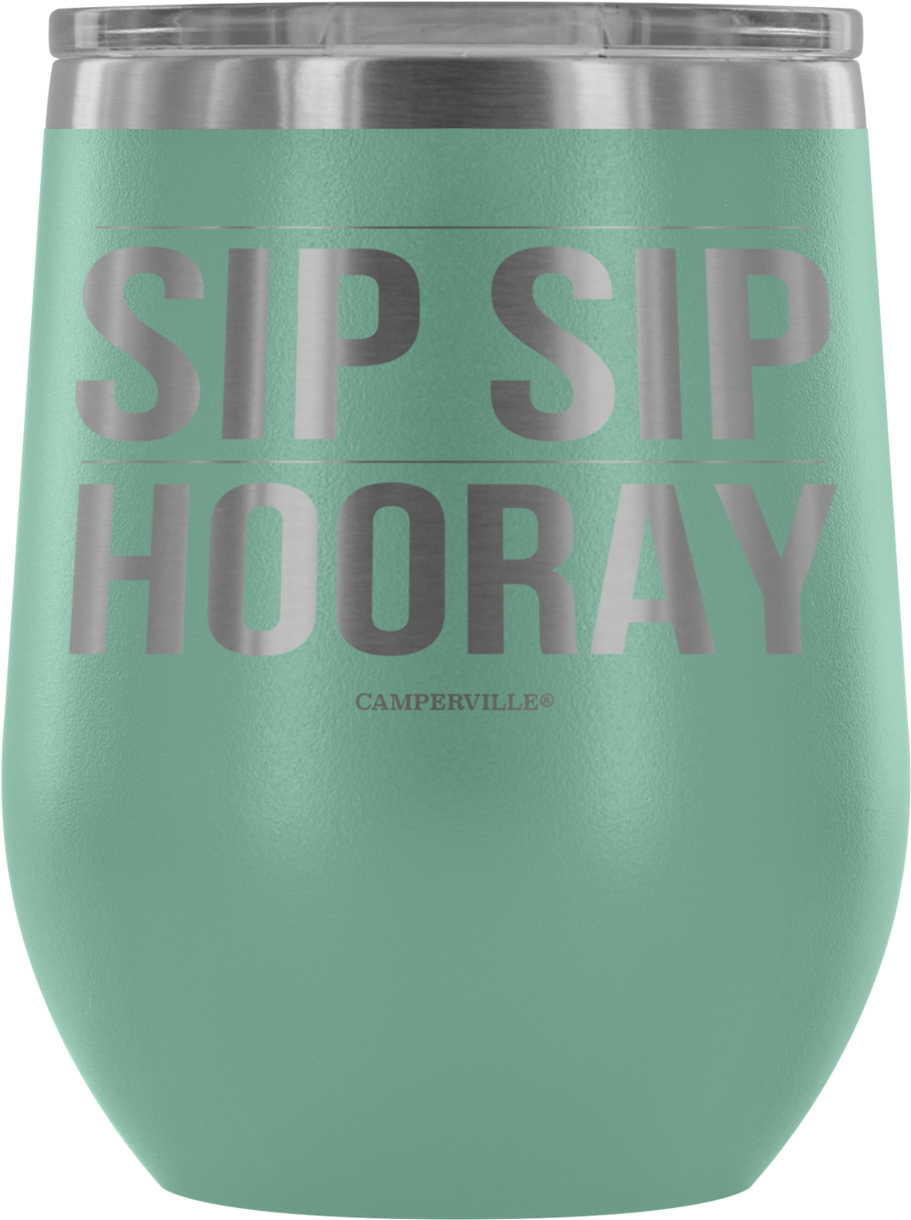 "sip Sip Hooray" Stemless Wine Cup - Tumbler (1400x1400), Png Download