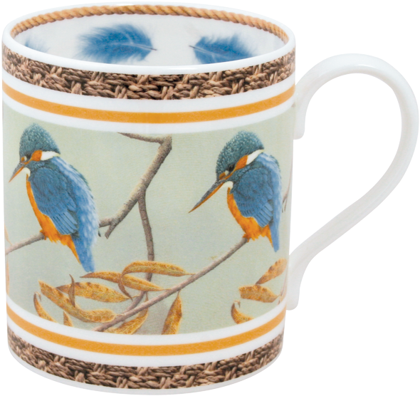 Kingfisher Mug In Fine Bone China - Robert Fuller - Kingfisher Bone China Mug (600x600), Png Download