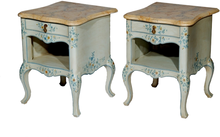 Bedside Tables For Robert Couturier - Transparent Rose Dressing Table Png (768x538), Png Download