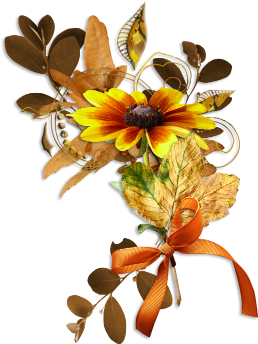 Fleurs Du Bouquet D Automne (553x708), Png Download