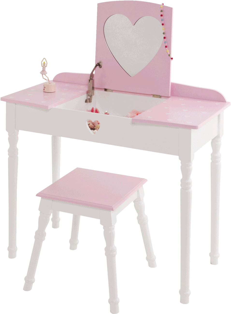 Sweetheart Dressing Table & Stool Set, Pink & White - Sweetheart Dressing Table & Stool Set - Pink (1440x1440), Png Download