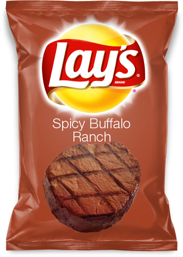 Spicy Buffalo Ranch Go To The Page And Like The Flavor - Lays Potato Chips, Salt & Vinegar Flavored - 2.75 (371x521), Png Download