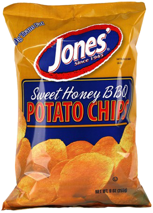 Sweet Honey Bbq Potato Chips - Jones' Wavy Salt & Vinegar Potato Chips 9 Oz. Bag (500x500), Png Download