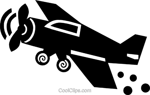 Prop Plane Royalty Free Vector Clip Art Illustration - Monoplane (480x305), Png Download