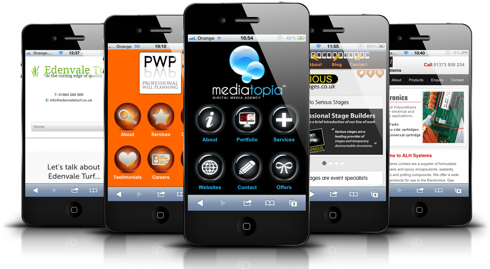 Mobile Website Png - Mobile Websites (1642x902), Png Download