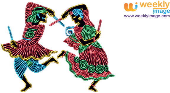 Visit - Dandiya Dance Png (600x338), Png Download