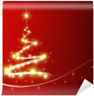 Shining Christmas Tree With Golden Sparkles - Christmas Tree (400x400), Png Download