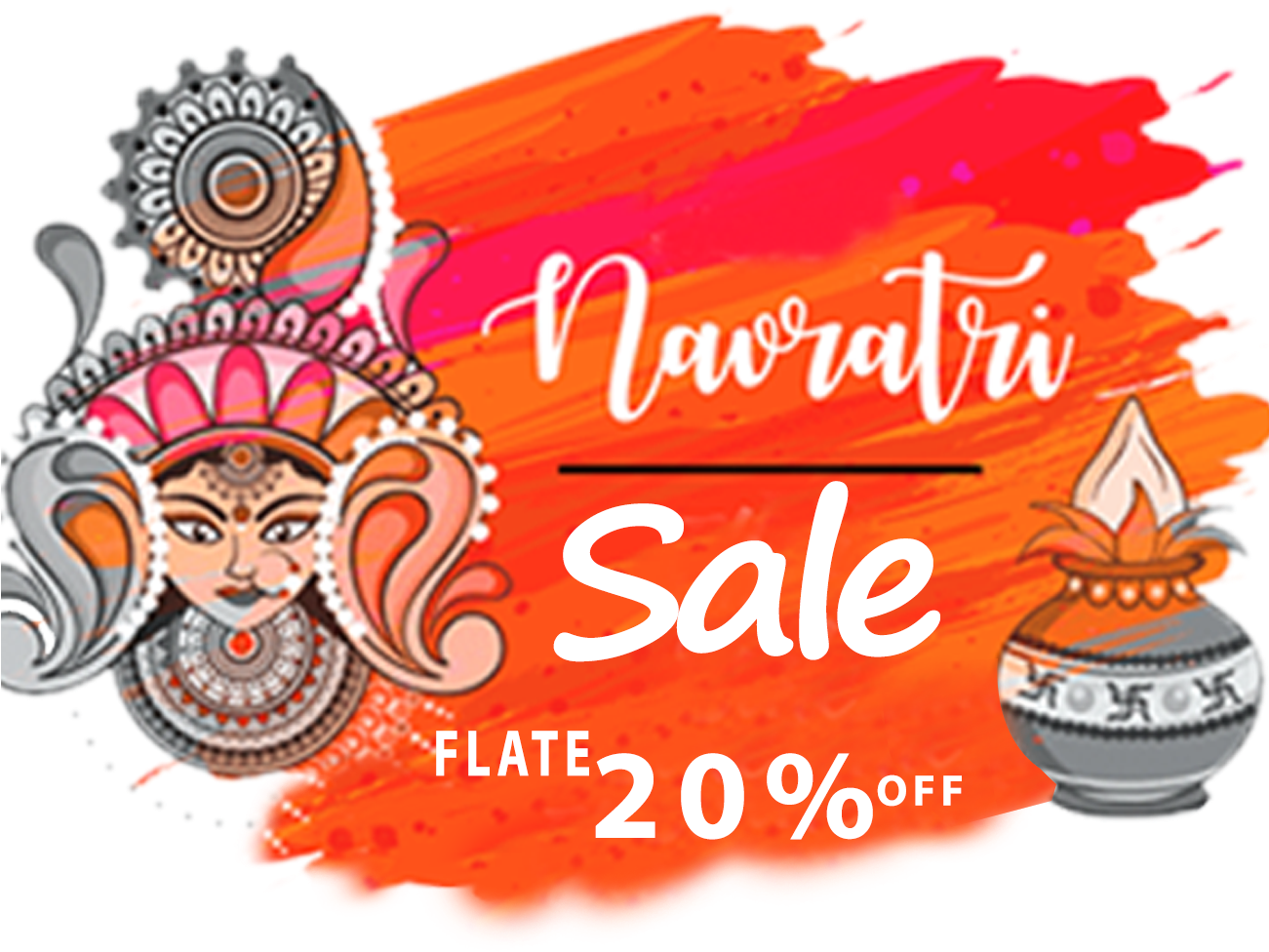 Navratri Images Logo 1e16ac10 Cc71 11e8 Be67 5d3ded0ace3e - Navratri Illustrations (1300x1065), Png Download