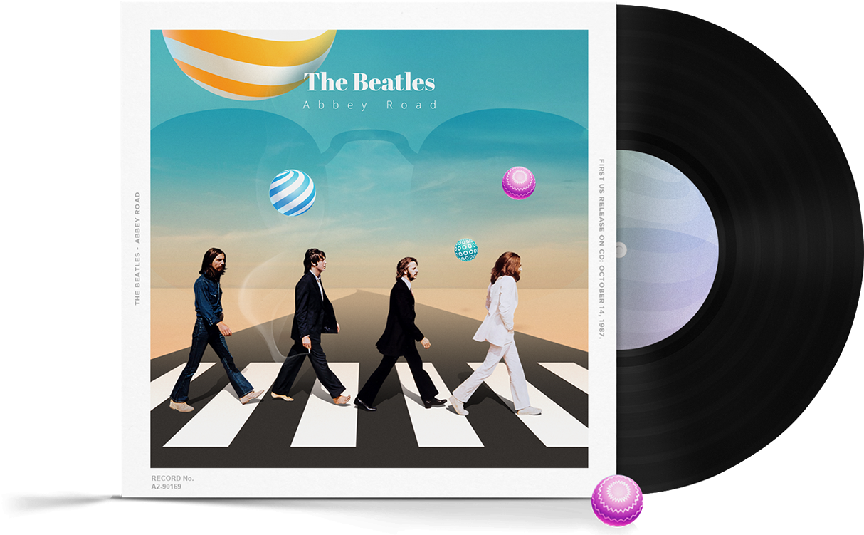 Top Young Visual Artists Reimagined Iconic Album Covers - Beatles Abbey Road - Lam 1979 Uk Vinyl Lp Pcs7088 (1229x750), Png Download
