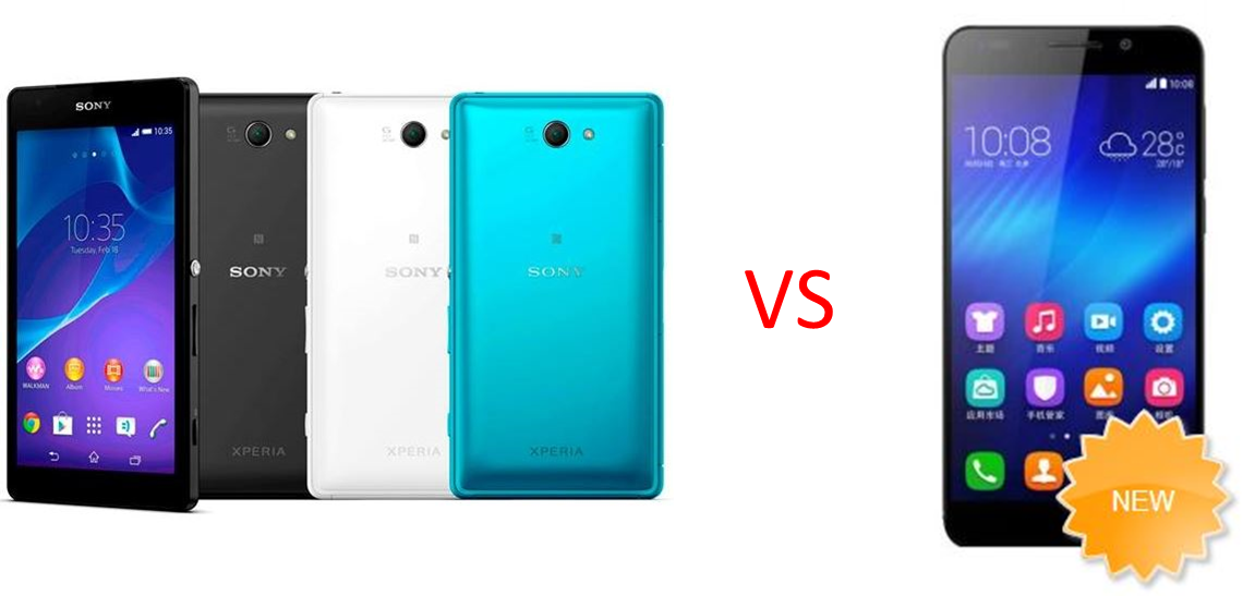 Xperia Z2a Vs Huawei Honor - Sony Xperia Z2 Mini (1151x547), Png Download