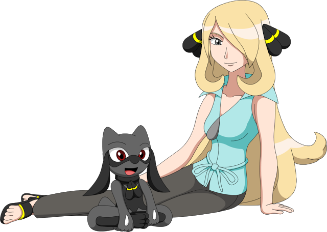 Best Wishes Pokeson Cynthia And Hypon By Lucarioshirona-d8tc4zt - Cynthia Pokemon Best Wishes (640x456), Png Download