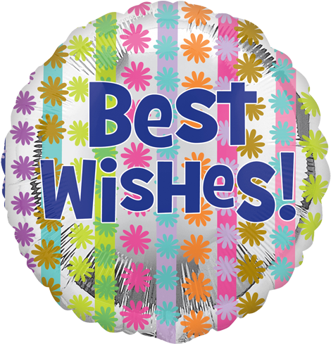 Home / Something Nice To Say / Bright Best Wishes - Best Wishes Balloon (500x500), Png Download