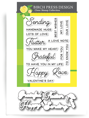 Sending Love Clear Stamp And Die Set - Birch Press Design Love And Miss You Clear Stamps Cl8123. (400x510), Png Download