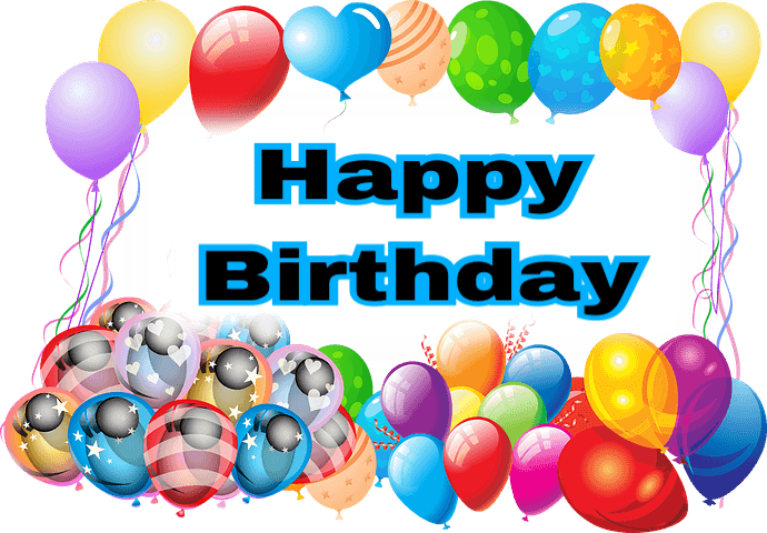 Cute Birthday Wishes For Best Frends To Wish Happy - Happy Birthday Blessings With Balloons (690x480), Png Download