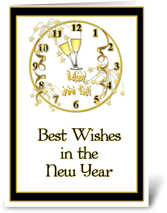 New Year, Gold Clock, Best Wishes Greeting Card - Art Print: Smallest Person, 61x46in. (700x792), Png Download
