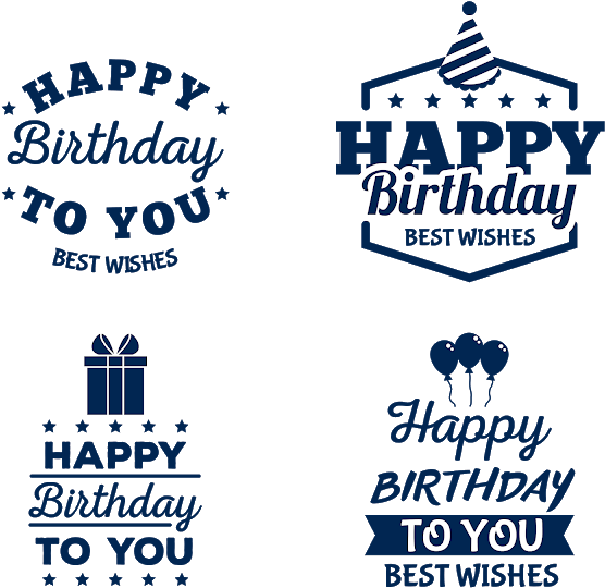 Happy Birthday Sticker Labels - Sticker Transparent Happy Birthday (640x569), Png Download