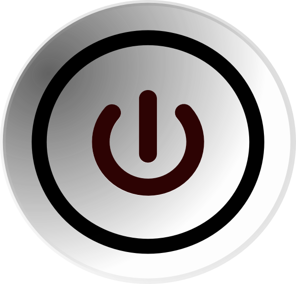 Button Clip Art At Clker Com Vector - Free Power Button Png (600x577), Png Download