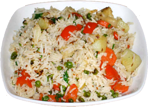 Bhaji Pav & Pulav - Vegetable Rice (500x450), Png Download