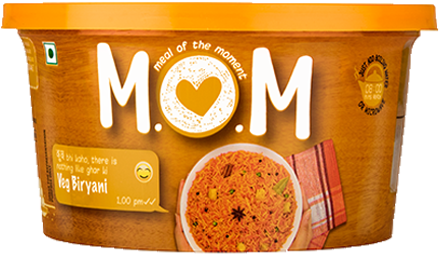 Mom Ready To Eat Veg Biryani - Mom Meal Of The Moment Dal Chawal, 90g (pack Of 3) (567x376), Png Download