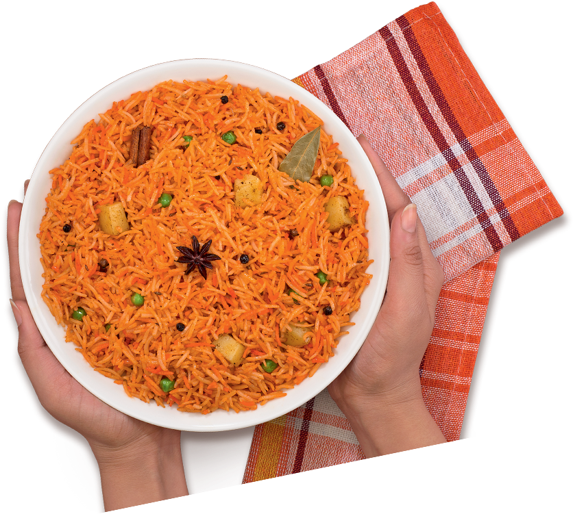 Veg Biryani Box - Mom Meal Of The Moment Veg Biryani (1000x1000), Png Download