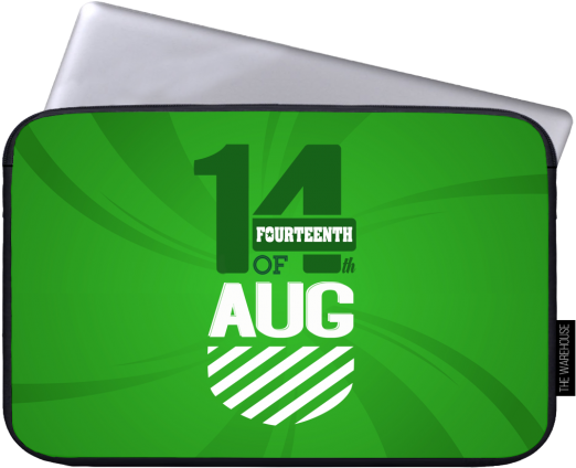 14 August Printed Laptop Sleeves - 14 August (600x700), Png Download