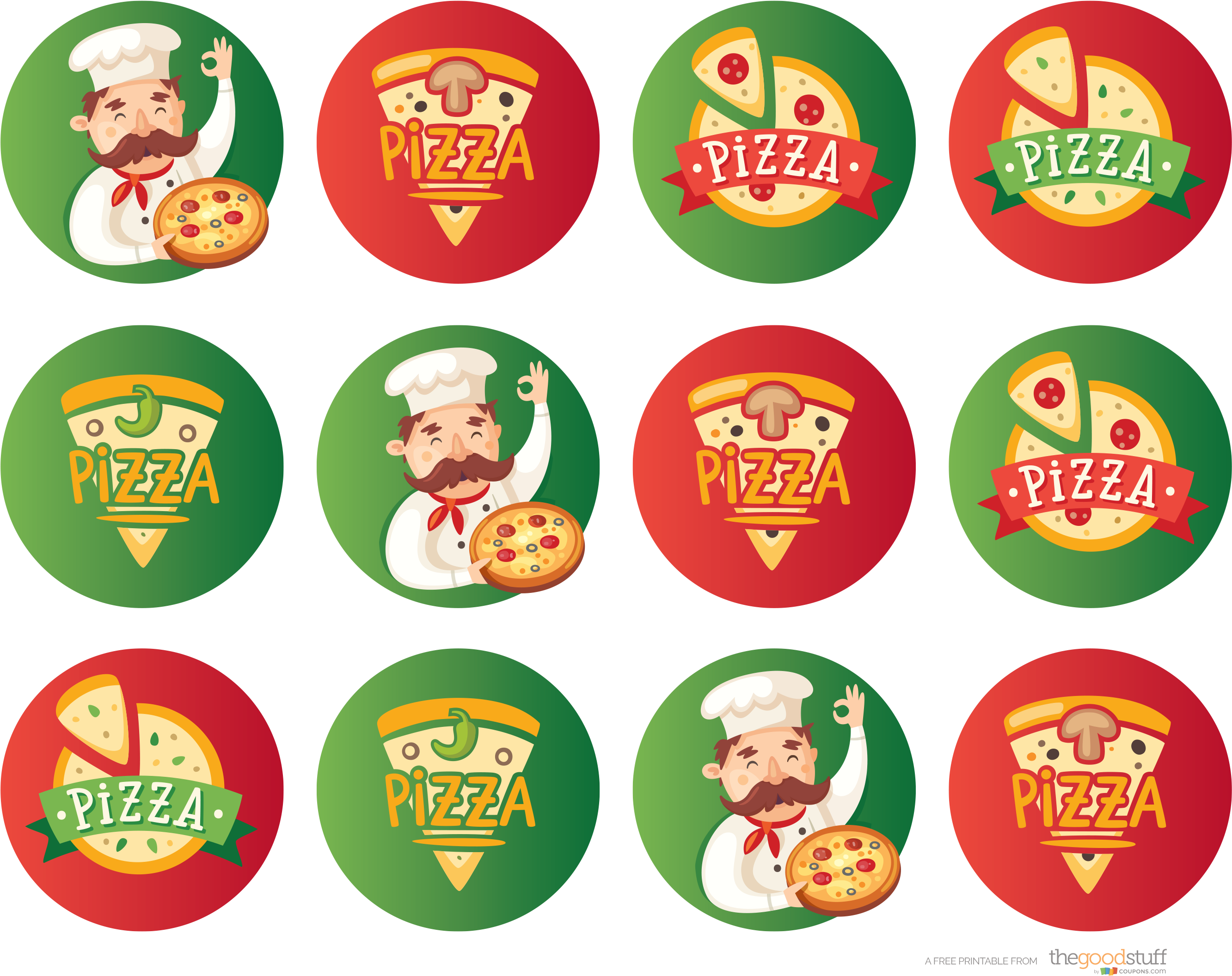Free Pizza Party Printables - Sticker De Cumpleaños Marinero (3300x2550), Png Download