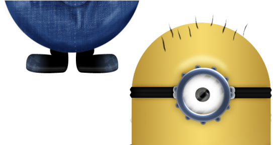 Minion Character Rigs - Minion Eye Transparent Background (1000x288), Png Download