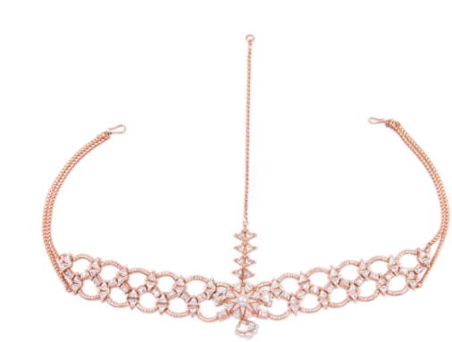 Crystsal Mogra Head Gear - Headgear (554x706), Png Download