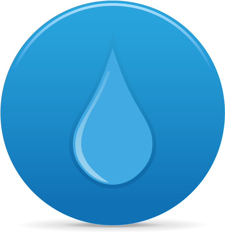 Rain Drop Icon On Internet Button - Circle (1920x1200), Png Download
