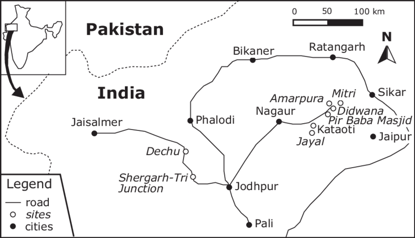 Map Showing The Location Of The Study Sites In The - India Sri Lanka (850x487), Png Download