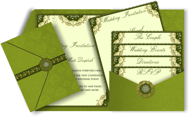 Wedding Invites - Light Green Wedding Invitation (670x426), Png Download