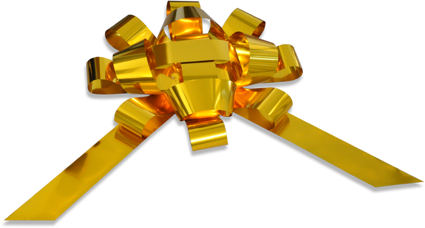 Gold Bow - Cross (864x576), Png Download