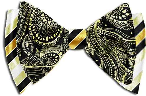 Be The First To Review “design Your Own Custom Bow - Black And Gold Bow Tie Png (500x333), Png Download