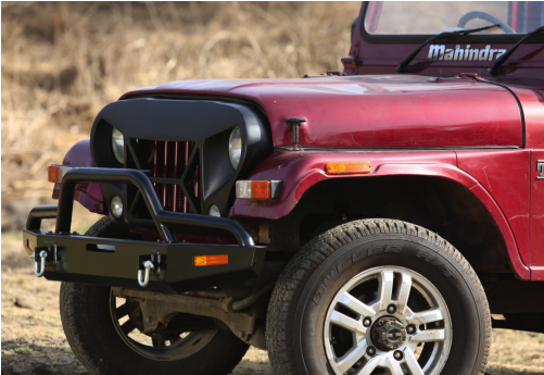 Front Rocky Winch Compatible Bumper Mahindra Thar - Mahindra Thar (500x500), Png Download