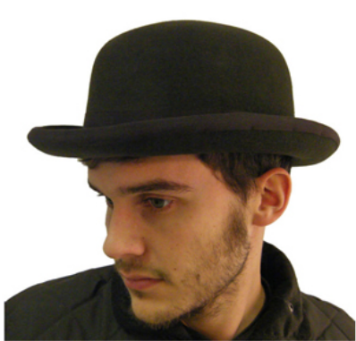 Black Bowler Hat - Mens Bowler Hat (521x381), Png Download