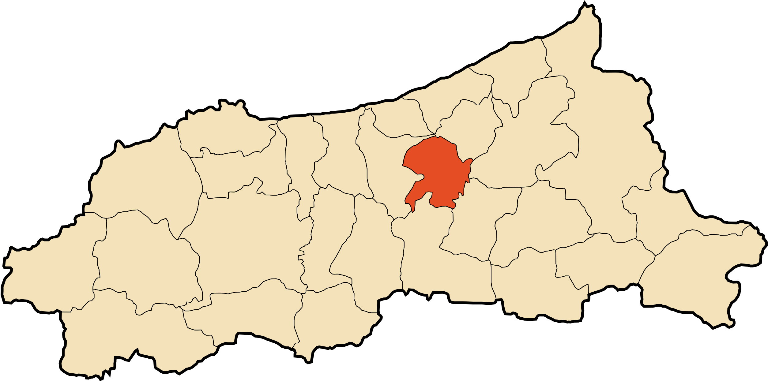 Dz 18 Bordj Thar - Jijel Province (2523x1266), Png Download