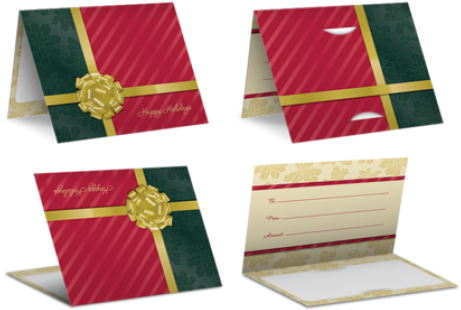 "gold Bow" Pre-designed Gift Card Carrier - Gift Card (470x470), Png Download