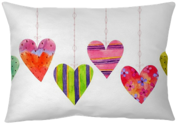 Lovely Cartoon Watercolor Seamless Love Hearts Valentines - Parabéns Com Fundo Branco (400x400), Png Download
